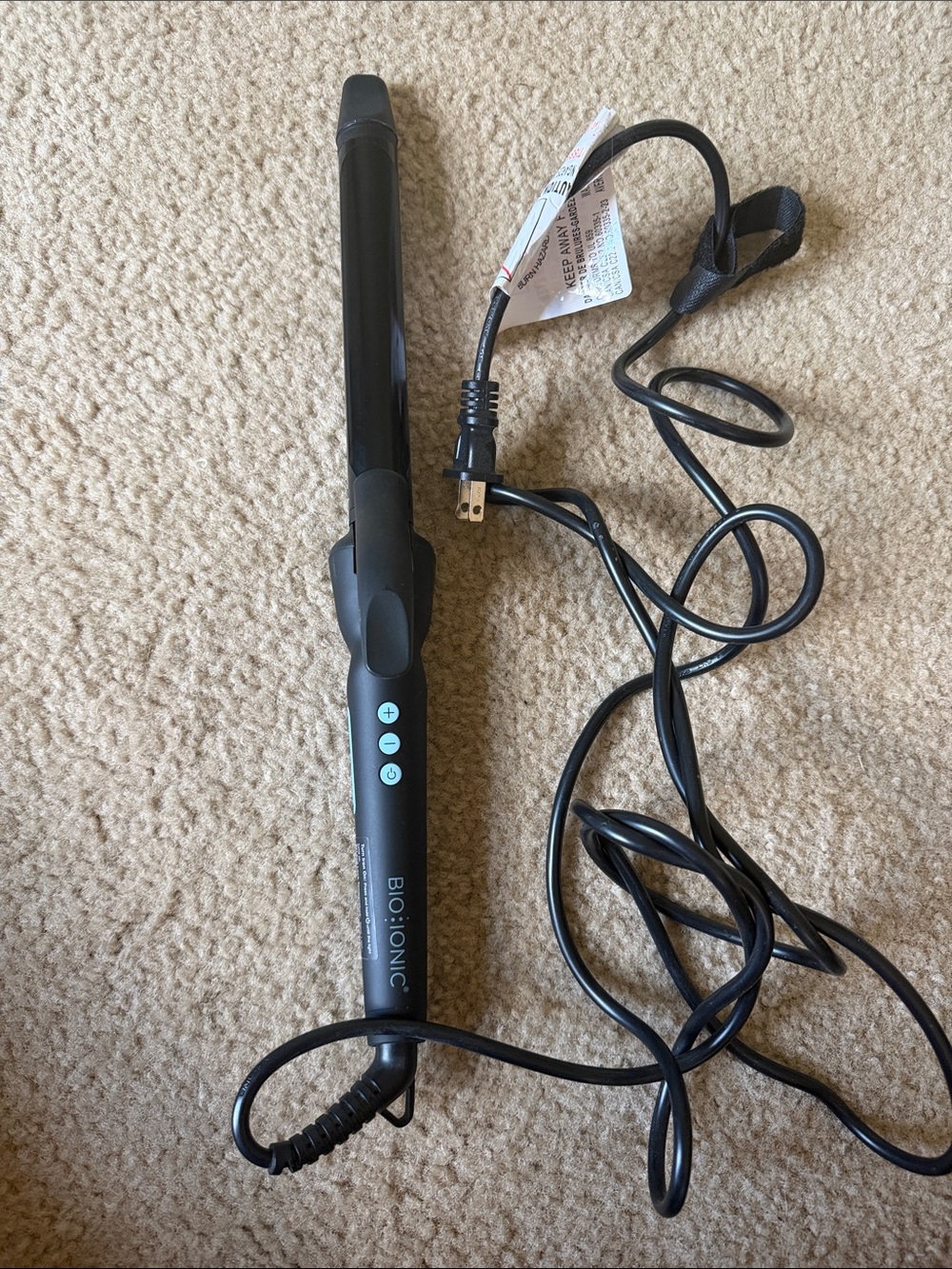 Bio Ionic Black Ceramic Styling Wand - Sleek Black Finish